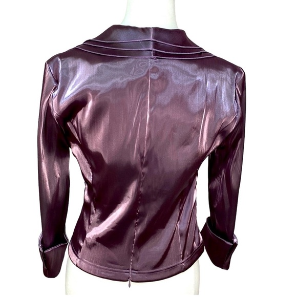 Cachet Shiny Purple Blouse - Picture 3 of 5